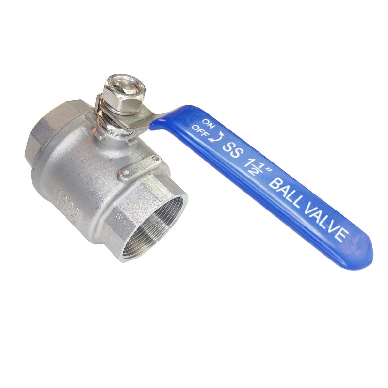 LOZOME 1-1/2" Female Ball Valve NPT Thread 316 Stainless Steel Full Port Ball Valve WOG1000 US Stock - Image 3